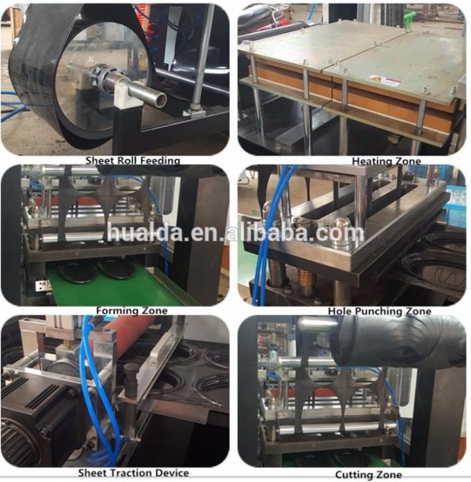 Machine thermoforming de dôme de couverture en plastique de couvercle pour la boîte de papier à nourriture