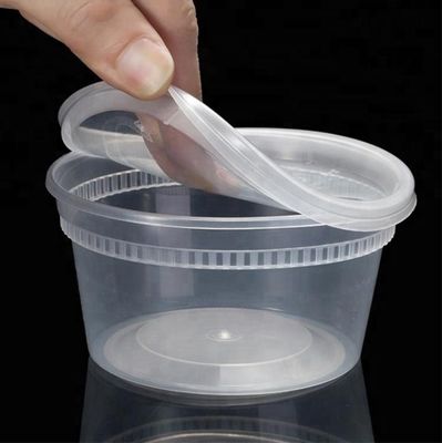 Mini tasse jetable en plastique transparente qui respecte l'environnement de sauce à pp avec la couverture de couvercle fournisseur