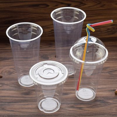 Mini tasse jetable en plastique transparente qui respecte l'environnement de sauce à pp avec la couverture de couvercle fournisseur